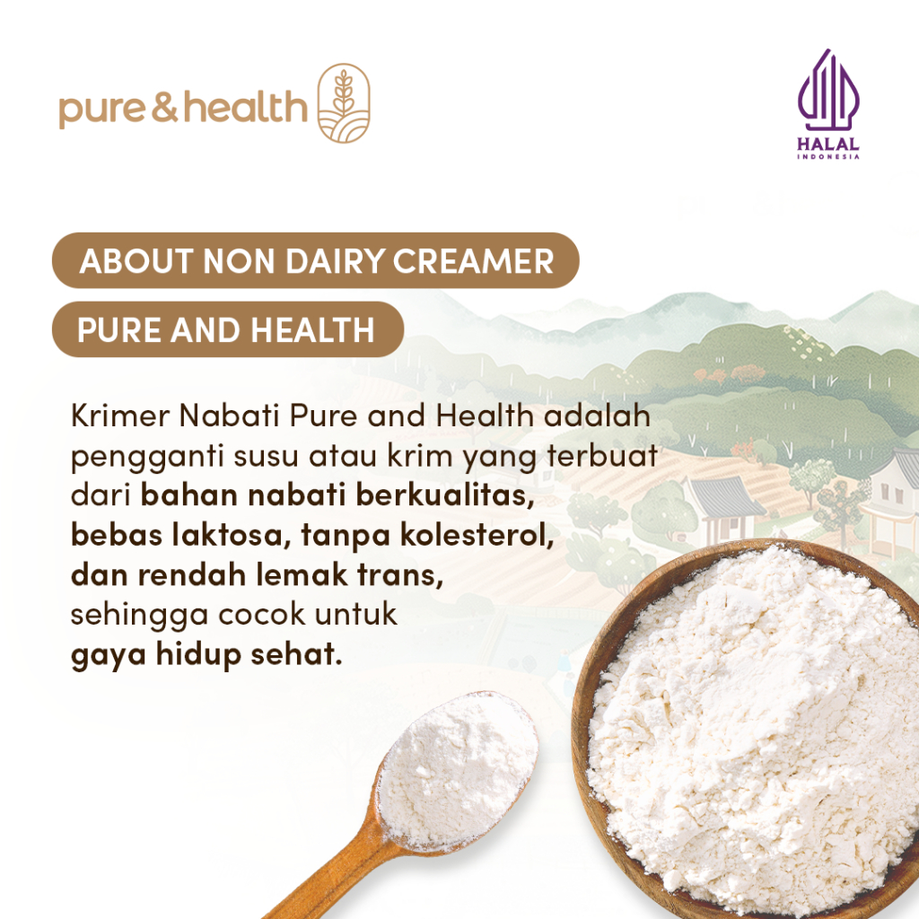 

RB Non Dairy Creamer 450 Gram Pure and Health - Krimer Nabati Pengganti Susu Santan Krimer Natural