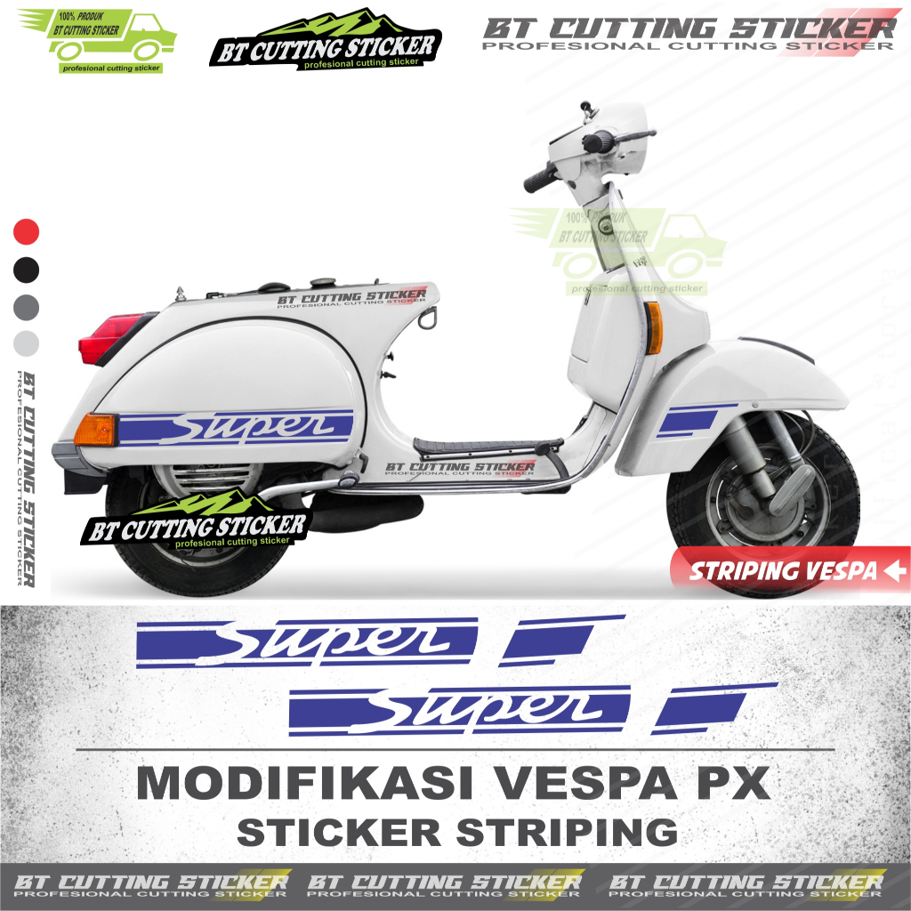 VPX1 Sticker vespa px / stiker vespa super / striping motor vespa px / stiker motor vespa px