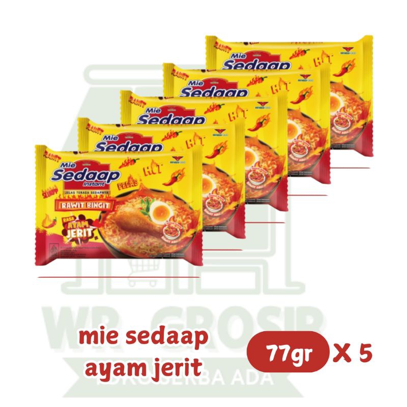 

Mie Sedaap Rawit Ayam Jerit 77gr x 5