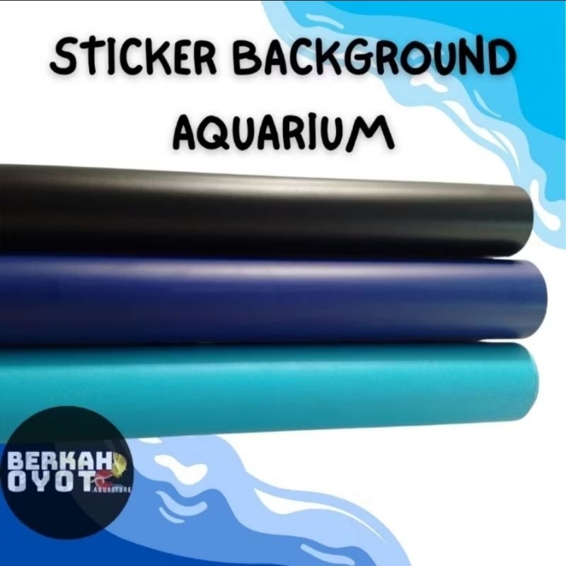STICKER BACKGROUND AQUARIUM HITAM DOFF