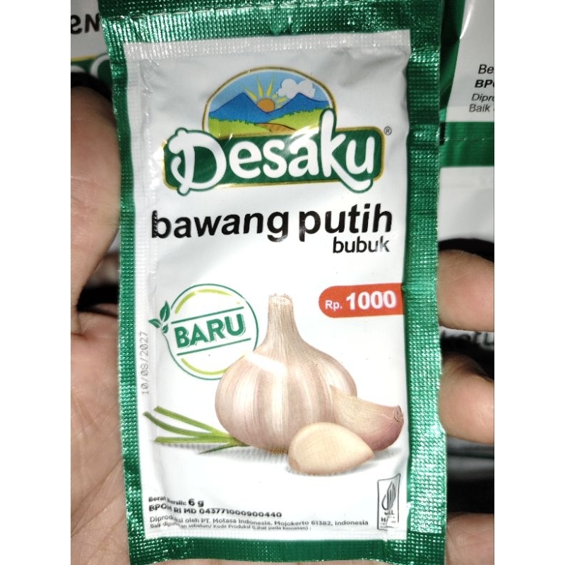

BAWANG PUTIH BUBUK 1 RENTENG ISI 12 SASET