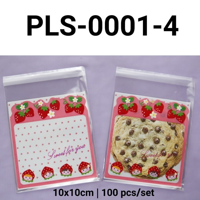 

OPP PLASTIK 10X10 MOTIF #H ISI 100LBR X 1, PLASTIK PEREKAT COCOK U/ROTI/COOKIES
