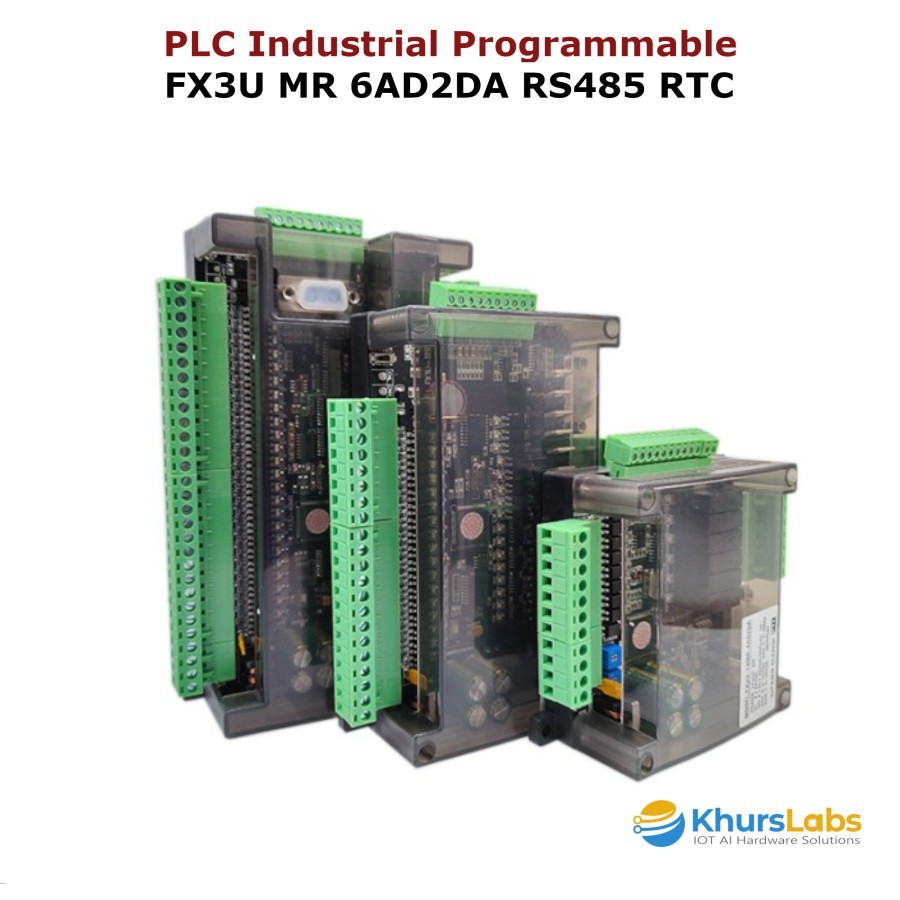 PLC RS232 RS485 FX3U 14MR 24MR 30MR 48MR 6AD2DA With RTC Support GX Work MODBUS RTU