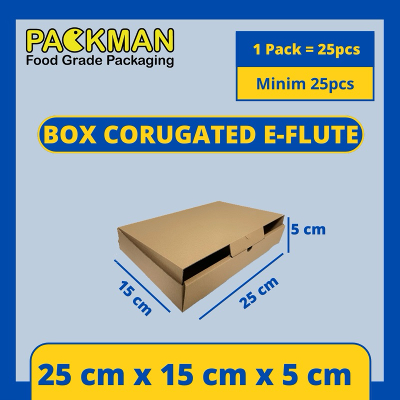 

KARDUS 25x15x5 cm / BOX KARTON CORUGATED DIECUT E-FLUTE / AKSESORIS ONLINE