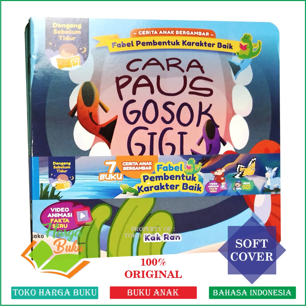 Foto Fabel Pembentuk Karakter Baik ISI 7 BUKU Dongeng Sebelum Tidur Dilengkapi QR Code Read Aloud Story & Video Animasi Fakta - Aqwam