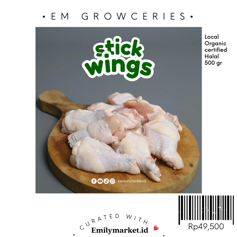 

Chicken Stick Wings / Sayap Ayam Potong Organik by Berkah Chicken