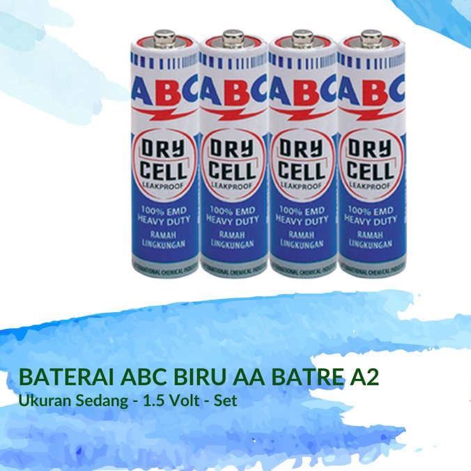 (4pcs) Baterai ABC AA / Baterai ABC BIRU AA // Baterai Remot AA // Baterai Dry Cell