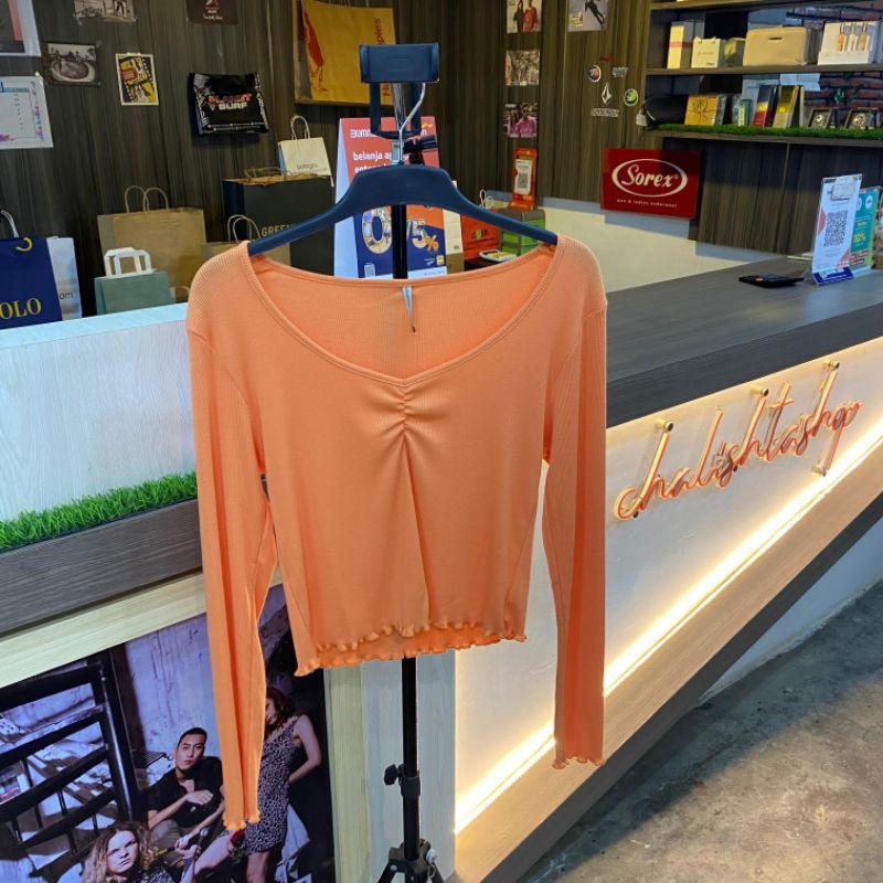 COLORBOX T-shirt Wanita Lengan Panjang - ORANGE