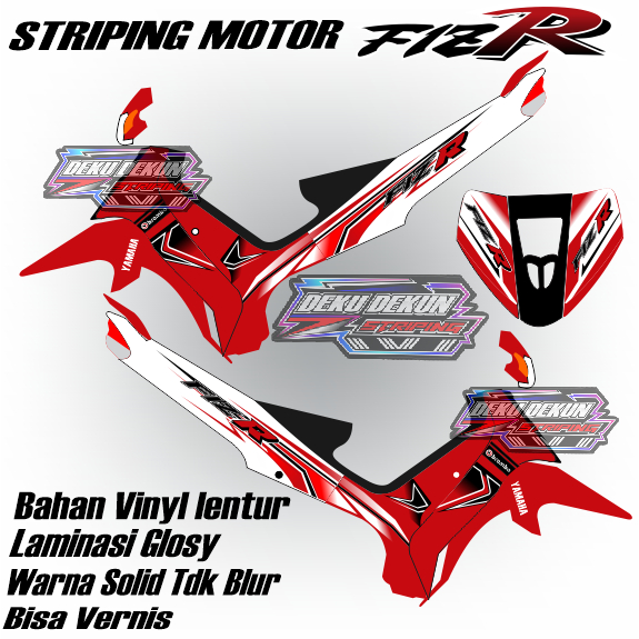 Striping FIZR Racing Style - Warna Cerah - Cocok untuk Modifikasi - Mudah dipasang - Anti air - Awet