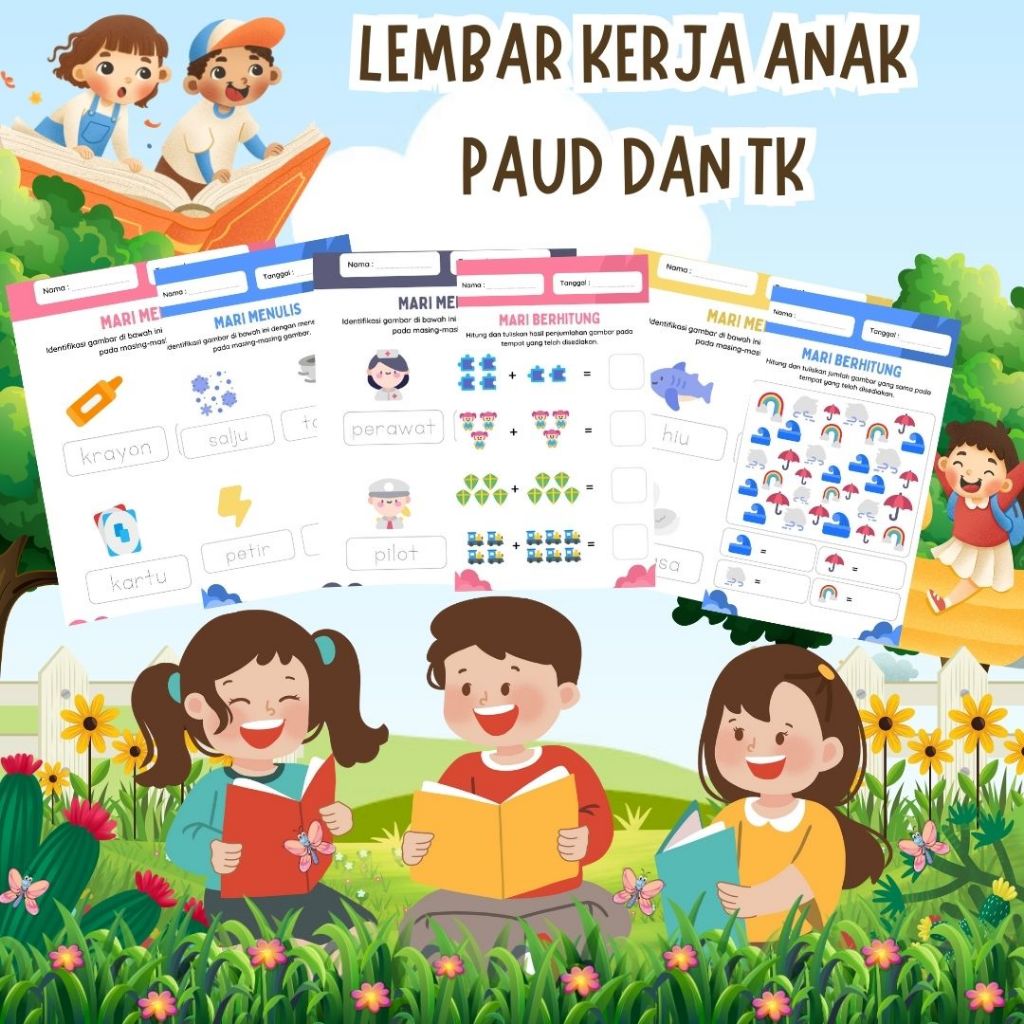 

Lembar Kerja Anak TK dan PAUD lengkap