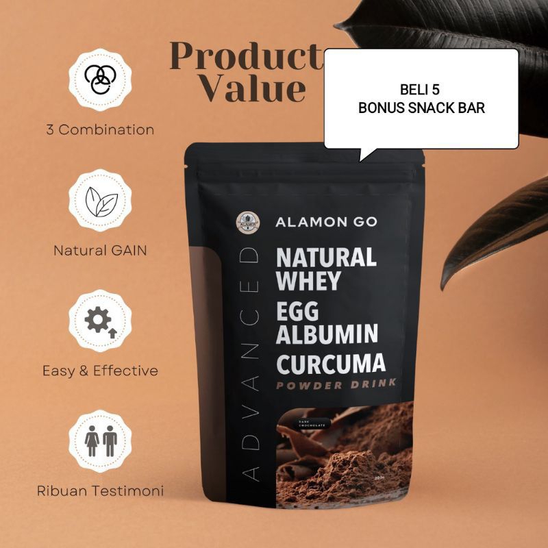

Susu Penambah Berat Badan dan Nafsu Makan - Alamon GO GAIN - - Natural Whey.