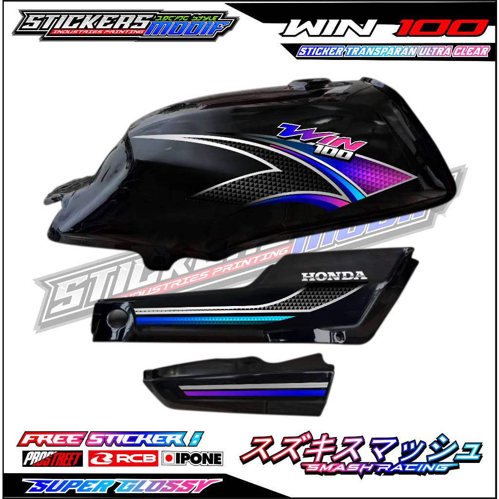 STRIPING VARIASI HONDA WIN 100 / STICKER LIST VARIASI MOTOR HONDA WIN 100