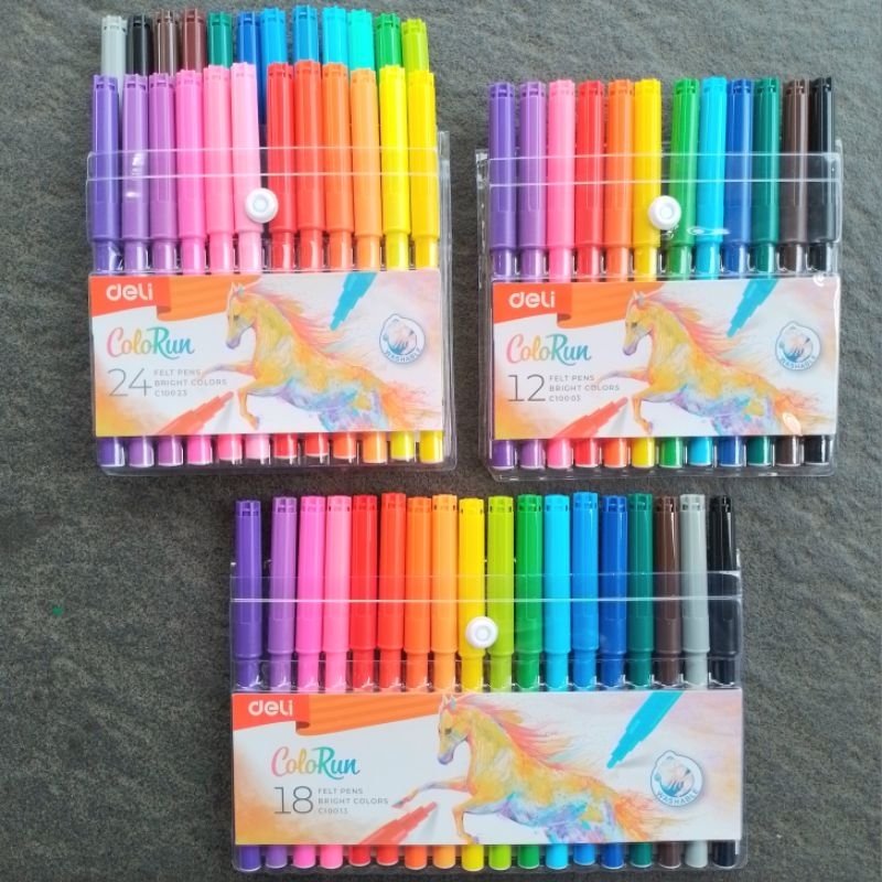 

Spidol Warna DELI | 12W | 18W | 24W | ColoRun ( Set ) [ Original ]