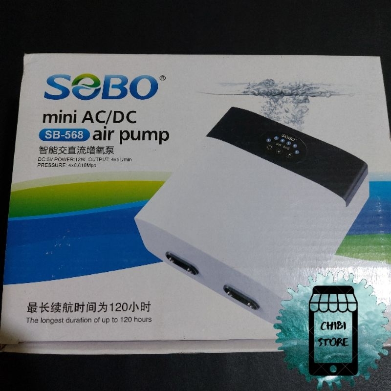MESIN AERATOR 4 LUBANG ACDC SOBO SB-568 / SOBO POMPA UDARA AC DC AERATOR AQUARIUM SB 568 / MINI AC D