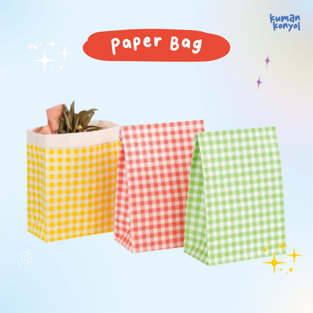 

PAPERBAG GINGHAM THEME ◼️ PAPER SNACK ◼️ KANTONG KERTAS SNACK