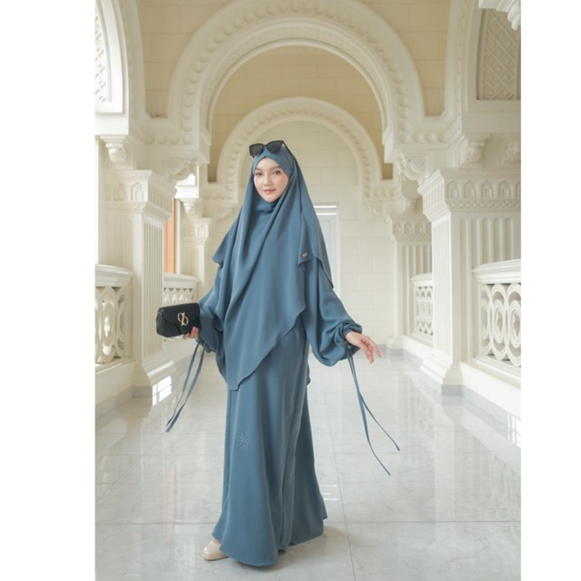 BELINA abaya By All_busyra (abaya set french khimar Umroh haji)