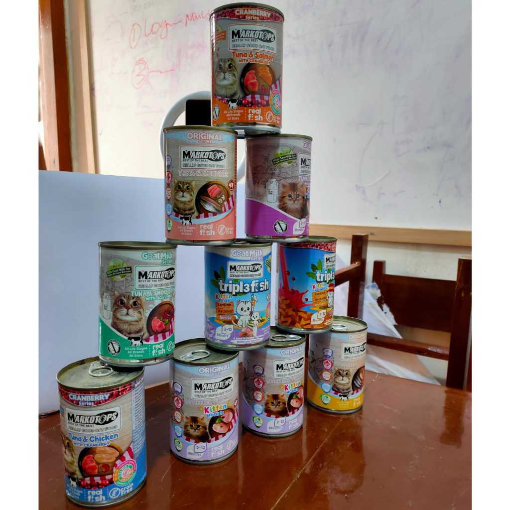 MARKOTOP Kaleng 400gr All varian Makanan Kucing wet Food