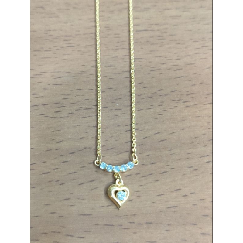 kalung anak bandul love mata putih 2 gram emas muda