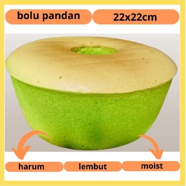 

kue bolu jadul rasa pandan panggang loyang besar 22x22cm lebaran ulang tahun