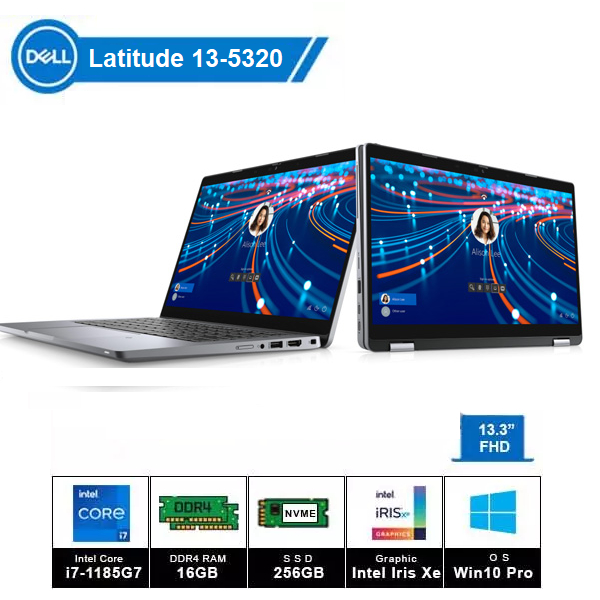 Laptop Touchscreen 2in1 Dell Latitude 5320 i7 GEN 11 RAM 16GB/SSD 1TB FULLSET