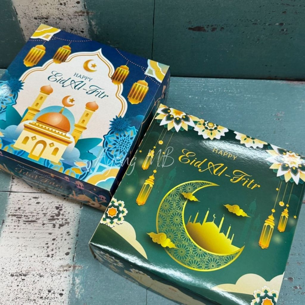 

KOTAK LEBARAN / BOX HAMPERS LEBARAN 20X20X10 CM / BOX HAMPERS EID MUBARAK / kotak jar 400ml 4pcs
