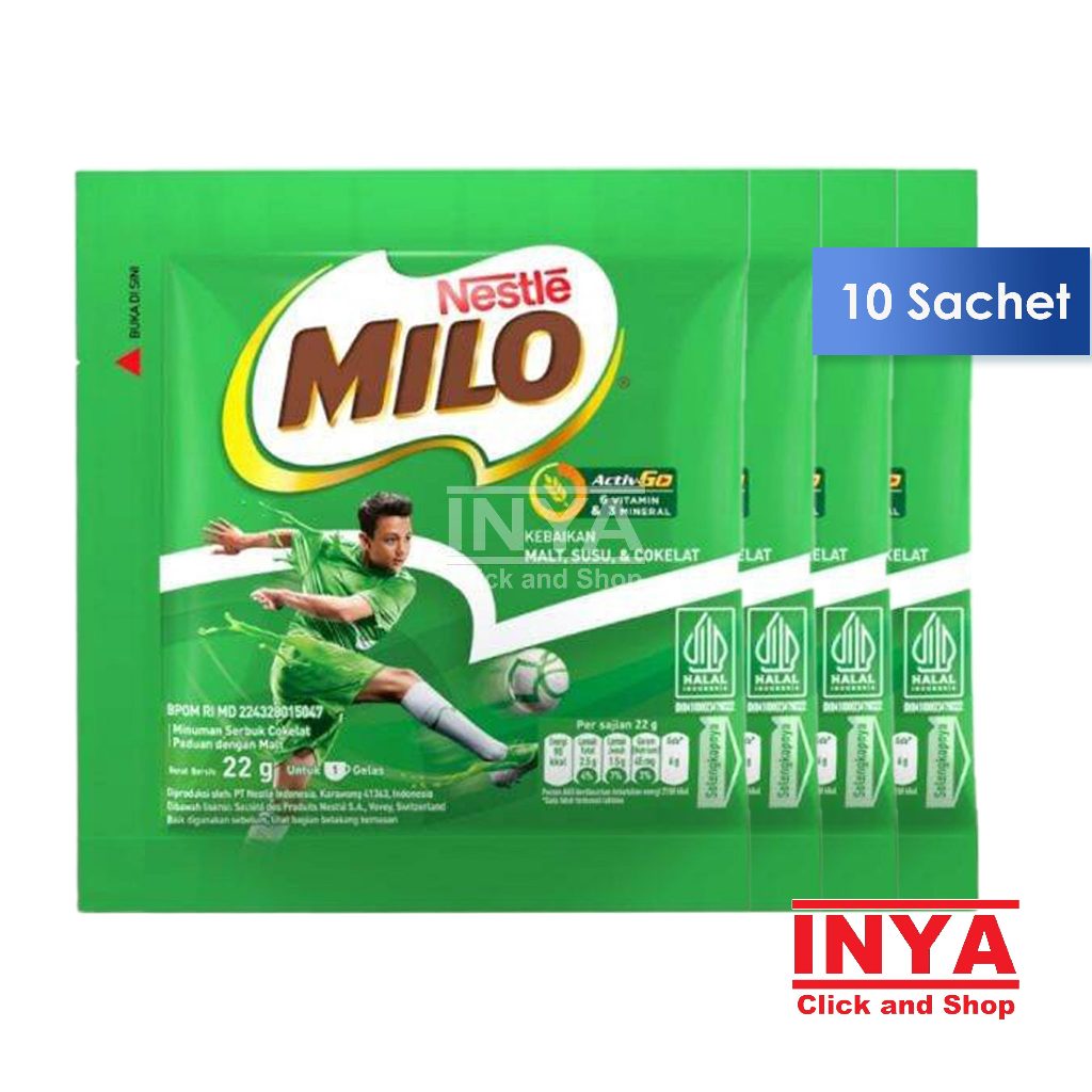 

Nestle Milo ActivGo Cokelat 10x22gr Renceng - Minuman Serbuk Malt