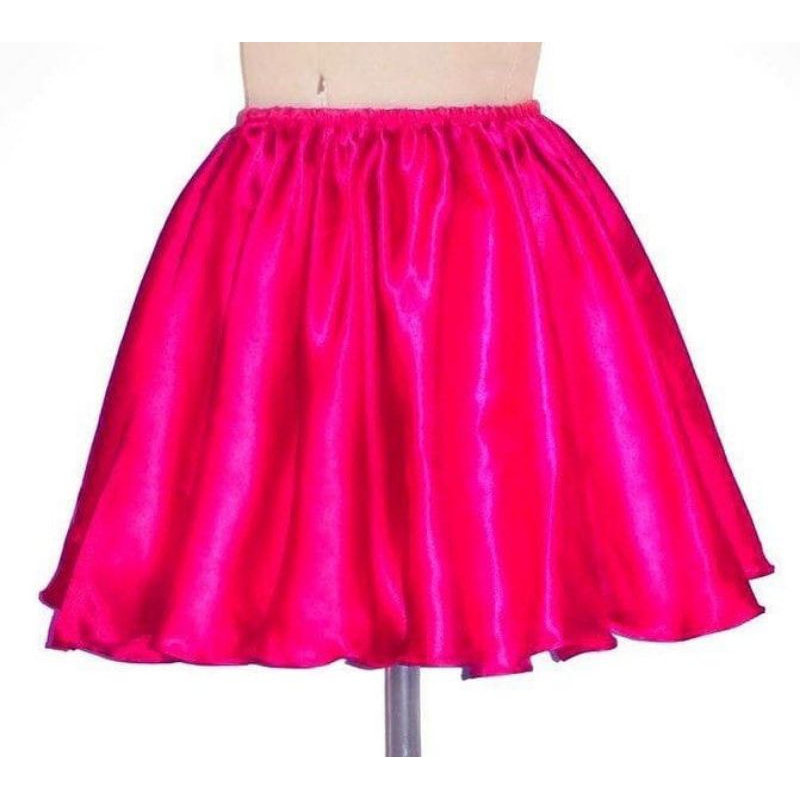 Rok tari anak 7 th / bahan mengkilap polyester highl-low Skirts (Fashion and dance wear) costumes fo