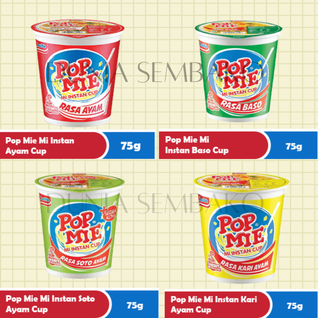 

POP MIE MI INSTAN KUAH CUP ALL VARIAN 75g