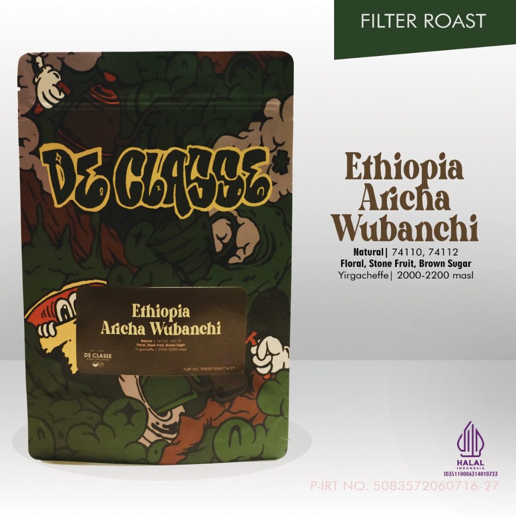 

KOPI ETHIOPIA ARICHA WUBANCHI NATURAL SPECIALTY COFFEE BIJI KOPI ATAU KOPI BUBUK