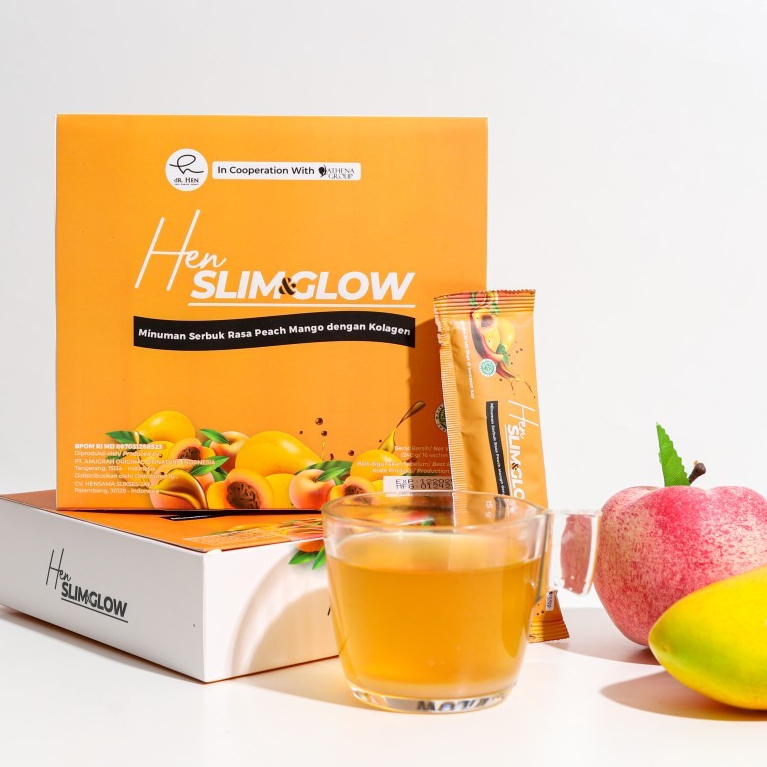 DR HEN - COLLAGEN SLIM & GLOW Exp 1226 ( 1 BOX = 16 SACHET ) MINUMAN KOLAGEN DRINK DNA SALMON BY DR 