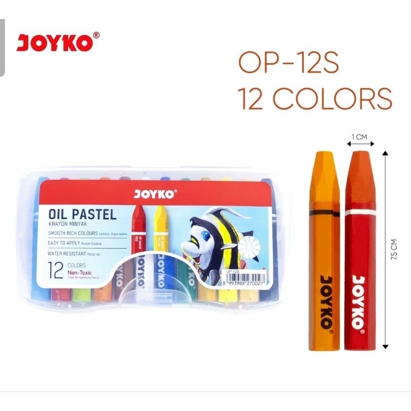 

Joyko Crayon 12 warna Tipe OP 12S / SET