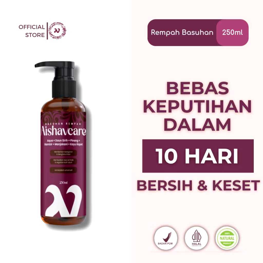 AISHA V CLEANSER 250 ML | AISHA V CARE | PERAWATAN KEWANITAAN TERINSPIRASI SUNNAH l PEMBERSIH ORGAN 