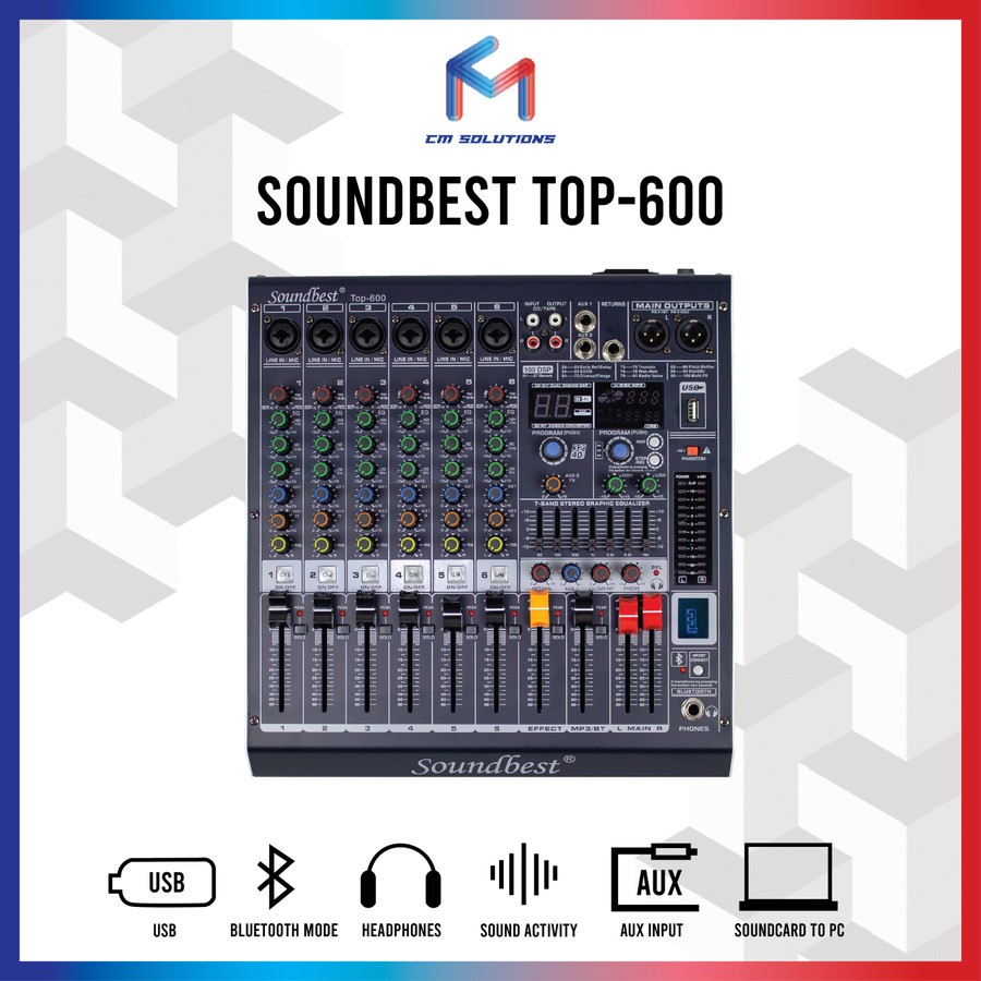 Mixer Soundbest TOP 600 TOP600 6 Channel ORIGINAL GARANSI