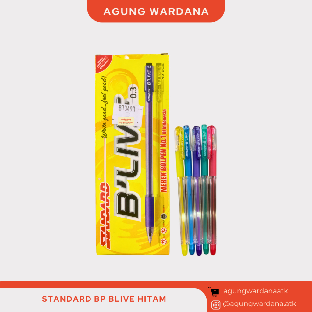 

BOLPOIN STANDARD HITAM ACTION/B'LIVE/TECNOGRIP/ST007/AE7/G'SOFT