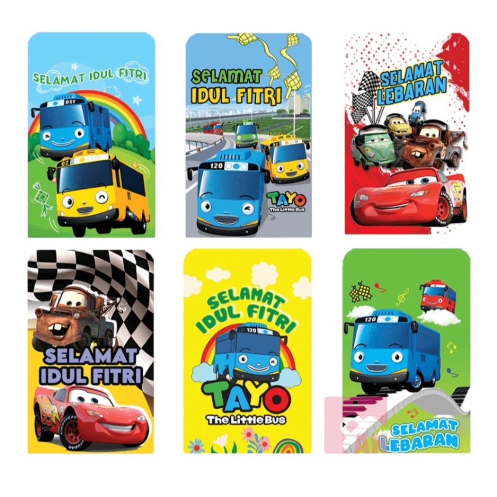 

ANGPAO / ANGPAU LEBARAN / AMPLOP IDUL FITRI KECIL ISI 10PCS KARAKTER KARTUN