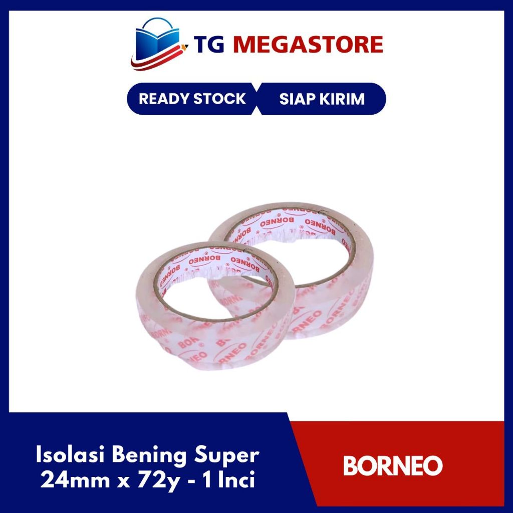 

Isolasi Bening Borneo Super 24mm x 72y - 1 Inci