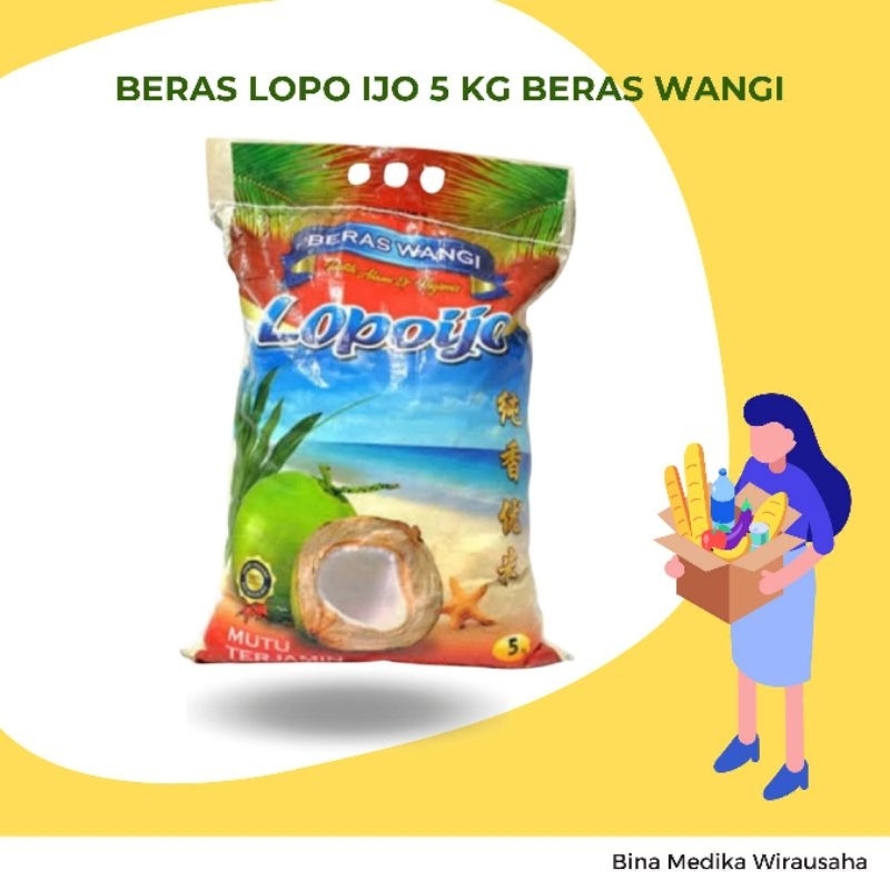 

[BISA KIRIM INSTAN] BERAS LOPO IJO 5 KG READY STOCK