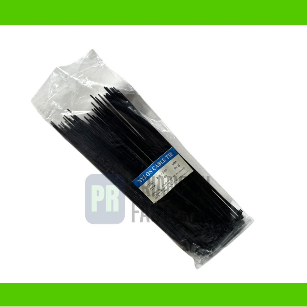 

Kabel Tis 2,5 x 100mm/10cm Hitam Tali Nylon 100PCS