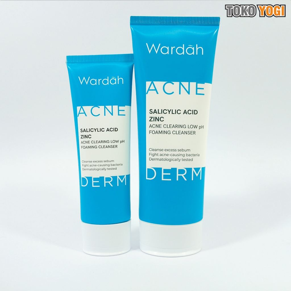 WARDAH ACNEDERM SALICYLIC ACID ZINC ACNE CLEARING LOW pH FOAMING CLEANSER VARIAN || SABUN CUCI MUKA