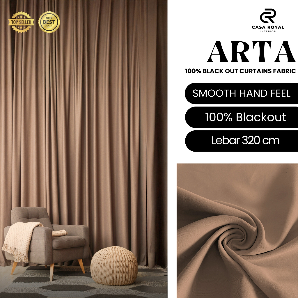 Bahan Gorden Premium Doff Blackout – Kain Gorden Bahan Gorden (ARTA)