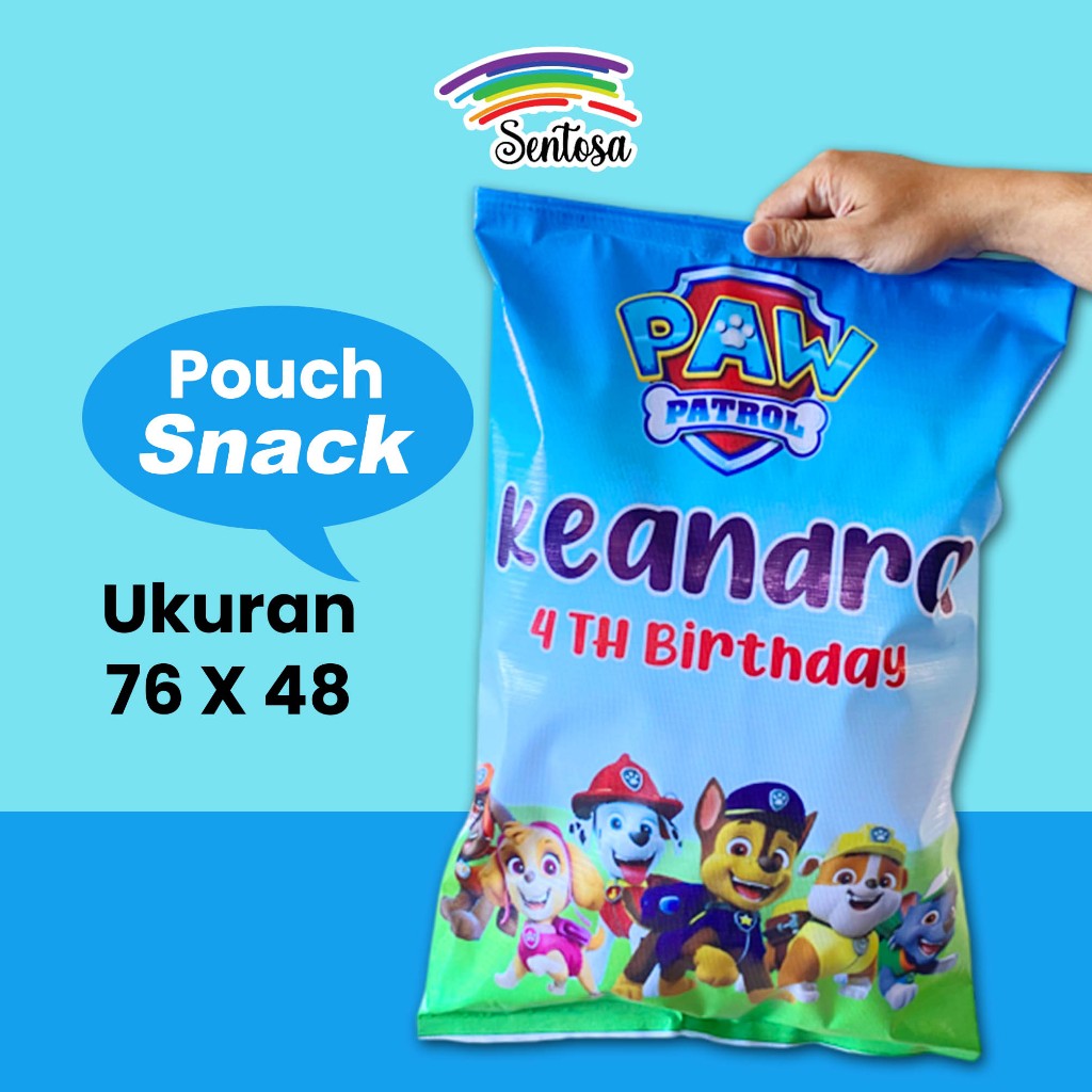

Bingkisan POUCH SNACK UK 76X48 Bisa Untuk Ultah Hajatan Dll Free Design Bisa Custom Nama