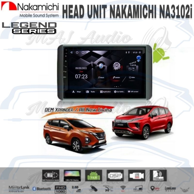 Head Unit Android Nakamichi OEM Xpander / New Livina 2017-2021 soket PNP