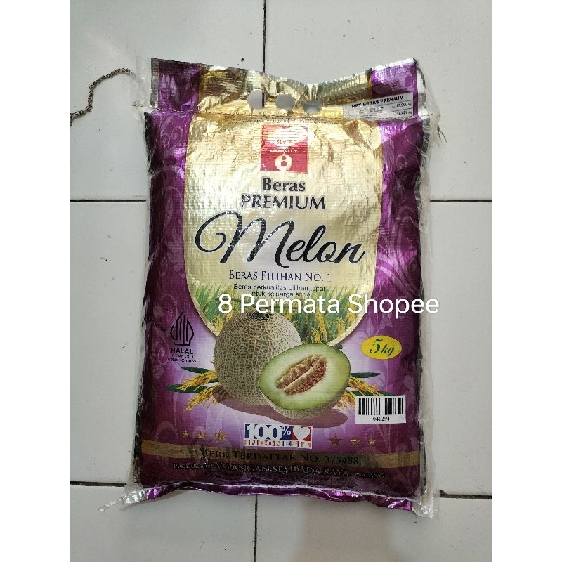 

Beras Premium MELON UNGU Kemasan 5kg Wangi Putih Pulen