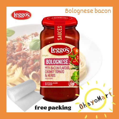 

Leggos Bolognese With Bacon, chunky Tomato and Herb/ Leggo's Non-Halal 500ml