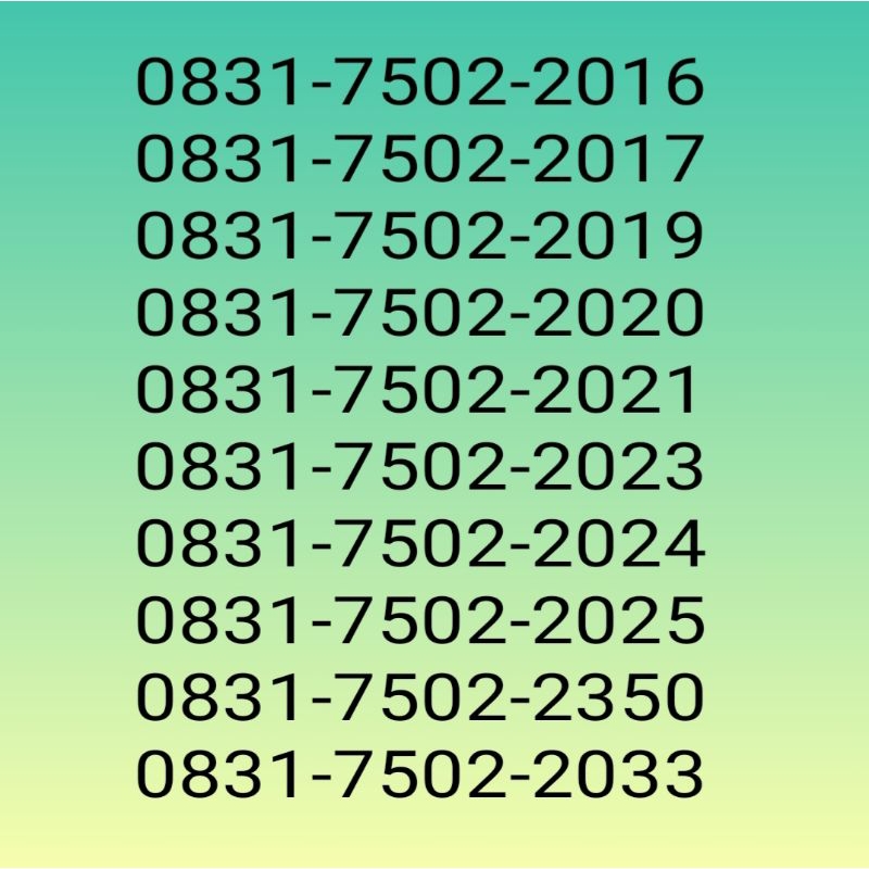 Nomer cantik Axis seri tahun