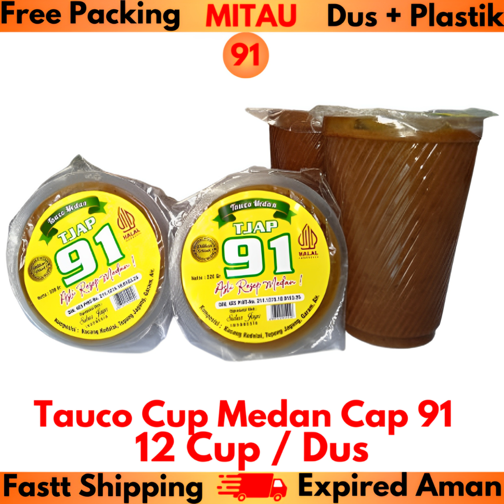 

Tauco Medan Cup 200gr / Dus Isi 12 Cup Beli 5 Dus Lebih Murah