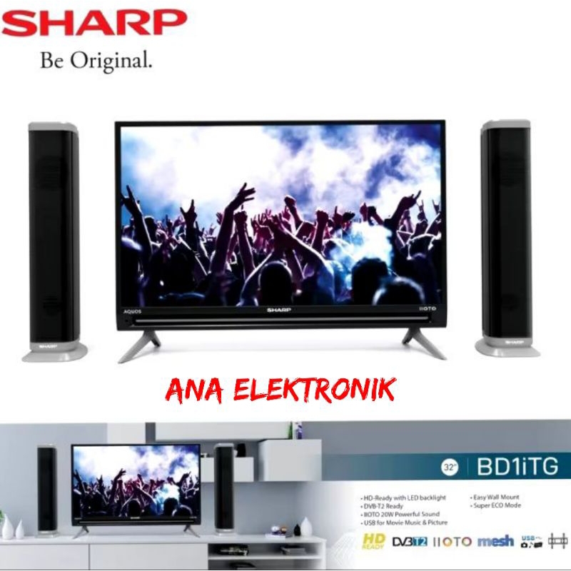 SHARP LED TV AQUOS DIGITAL 32 INCHI 2T-C32BD11-TG ( BATAM )