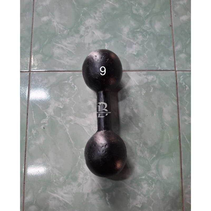 dumbel / barbel 9kg besi cor padat