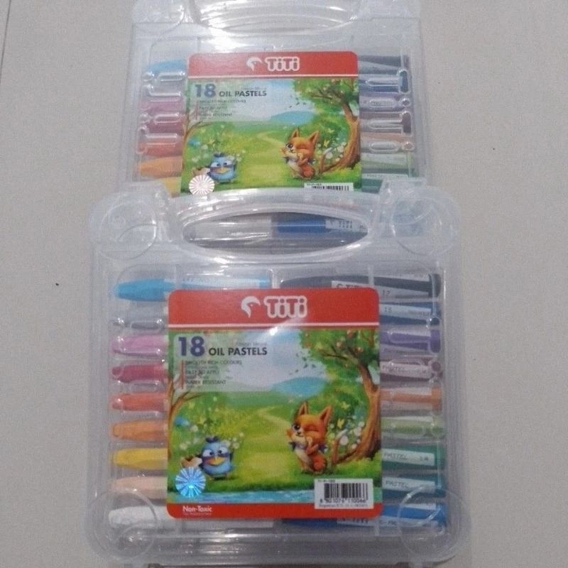 

Set Alat Menggambar Crayon/Oil Pastel TITI 18 Warna - Stationery