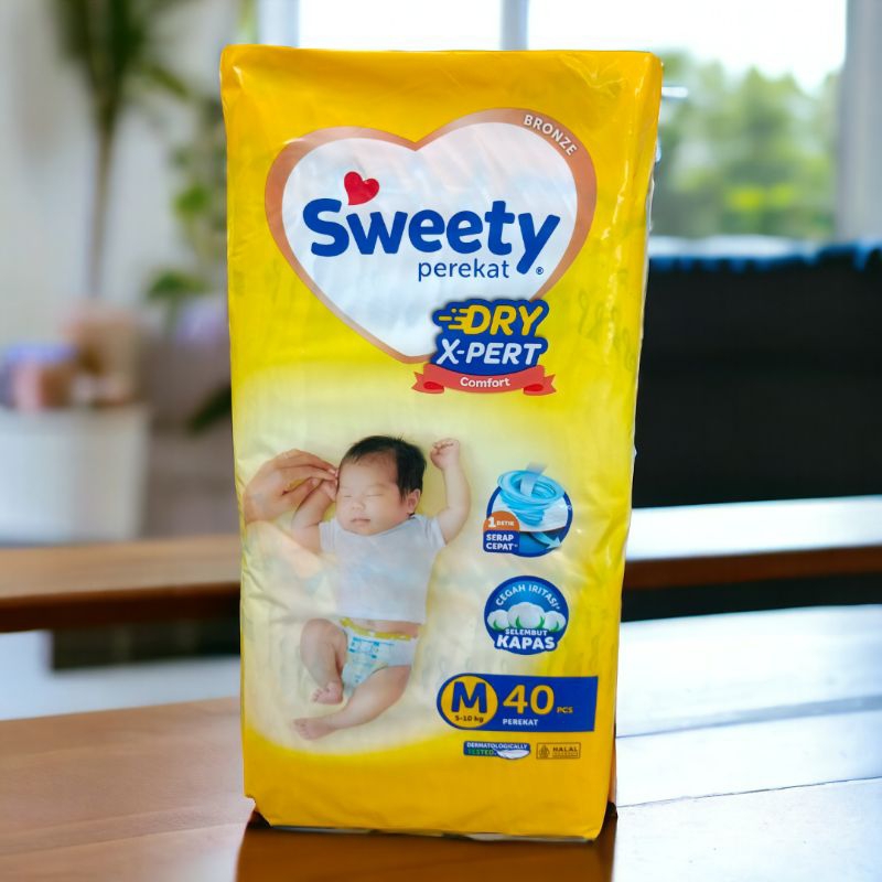 SWEETY BRONZE DRY XPERT SIZE M_TIPE PEREKAT_PAMPERS POPOK BAYI